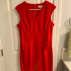 Calvin Klein Red Midi Dress